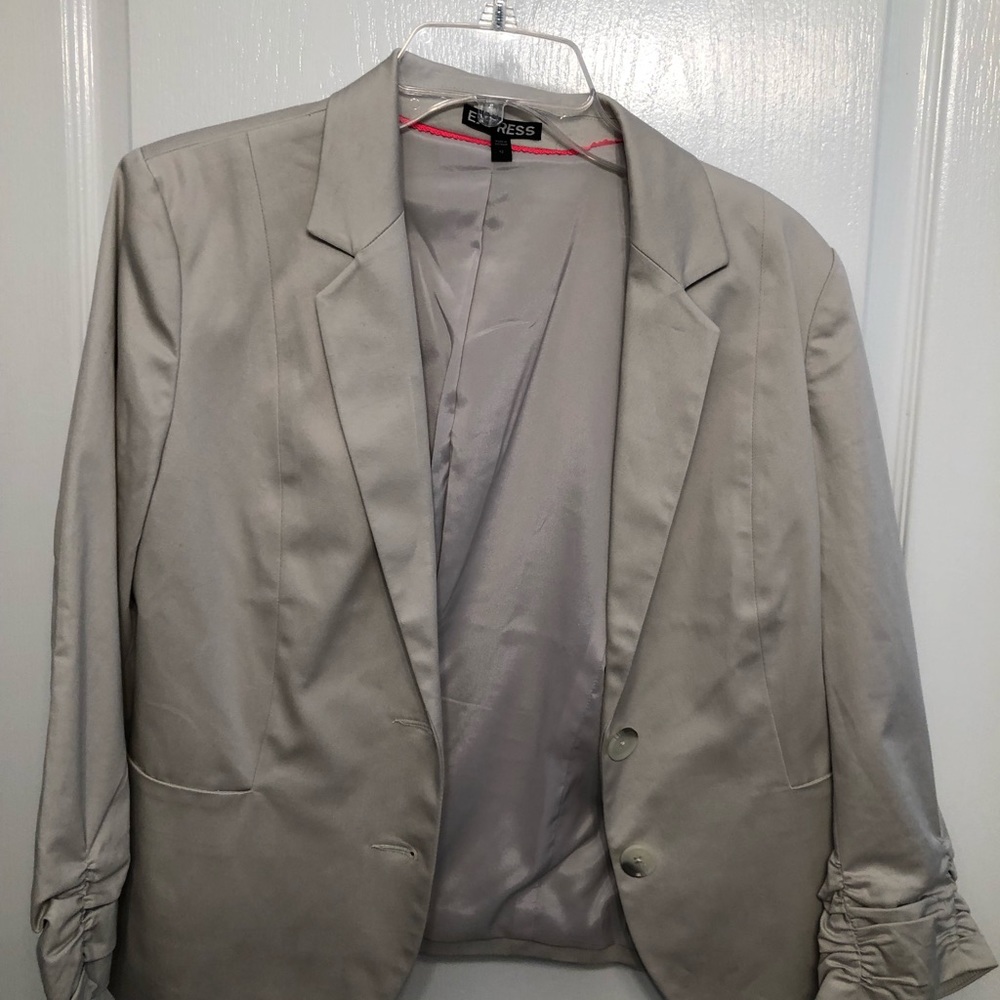 Cream Jacket/Blazer from Express